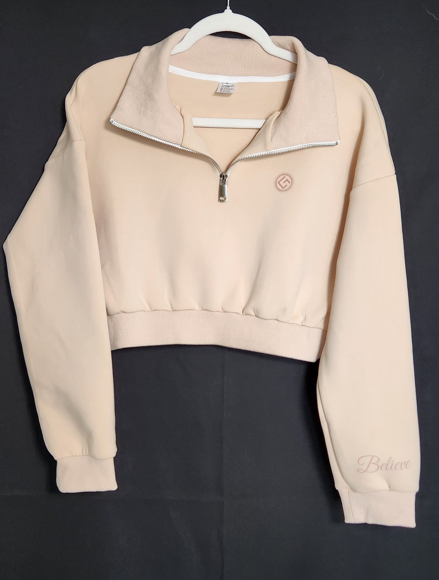 Believe Cozy Crop 1/4 Zip Sweatshirt