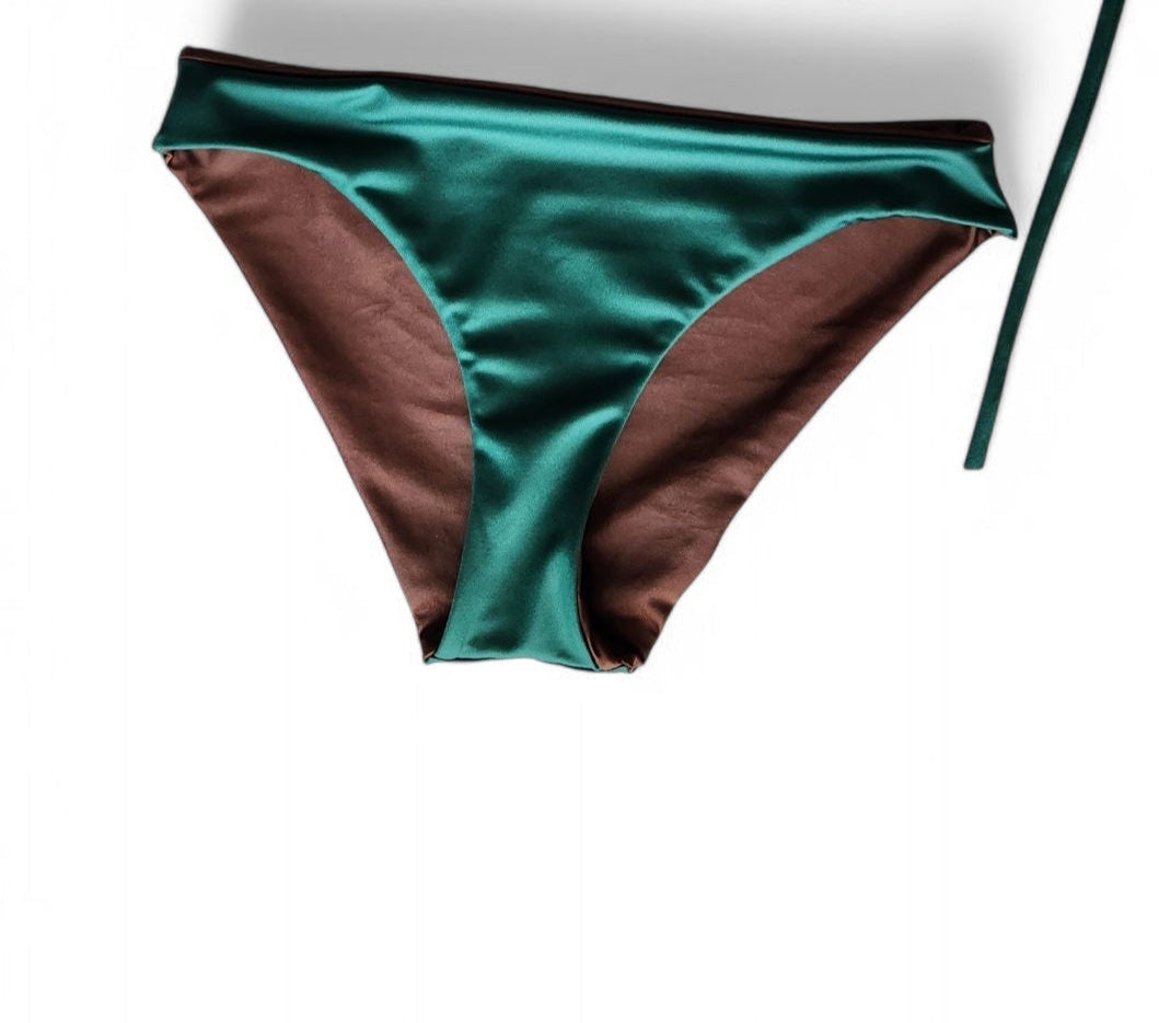 Mint Chocolate Reversible Bikini Triangle Top & Reversible Moderate Coverage Cheeky Bikini Bottoms