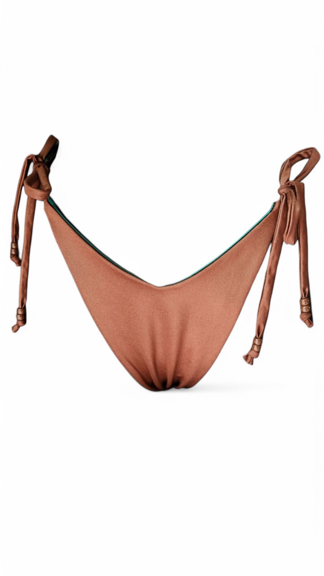 Chocolate Mint Reversible Layna Bikini Top & V-String Extreme Cheeky Bikini Bottoms