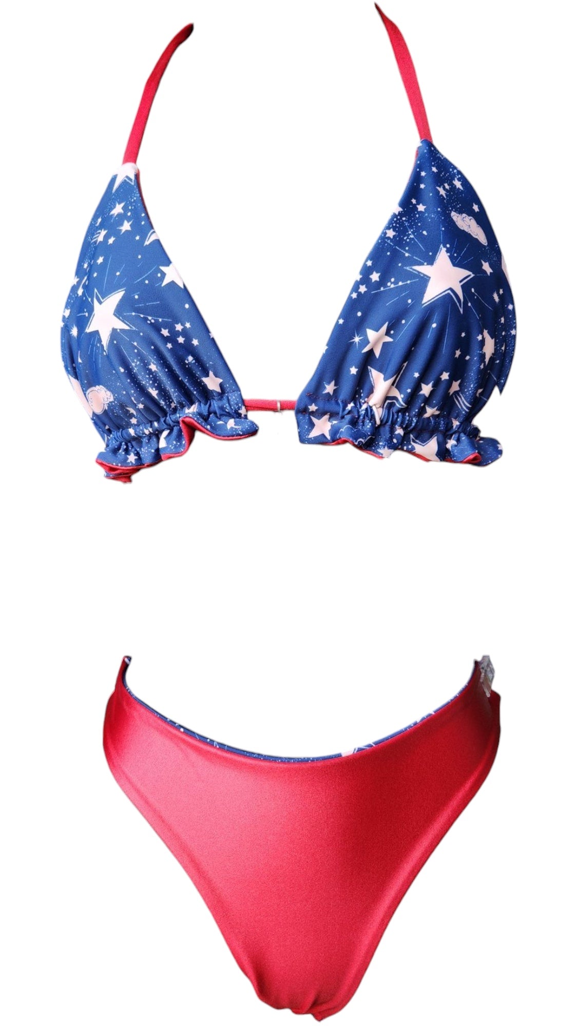 Party in the USA Reversible Bikini Triangle Top & Cheeky Bottom Set