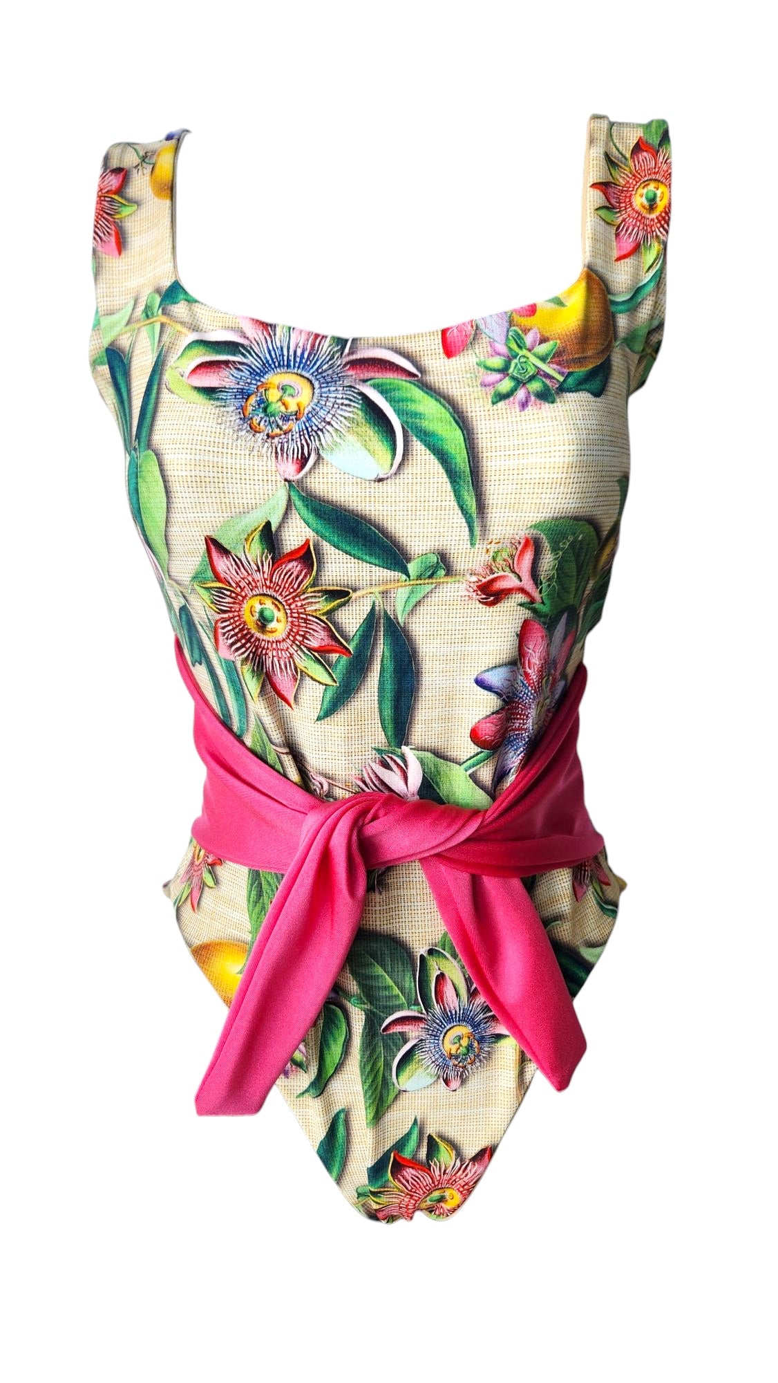 Passion Flower Palm Beach Style One-Piece Full Coverage Swimsuit
