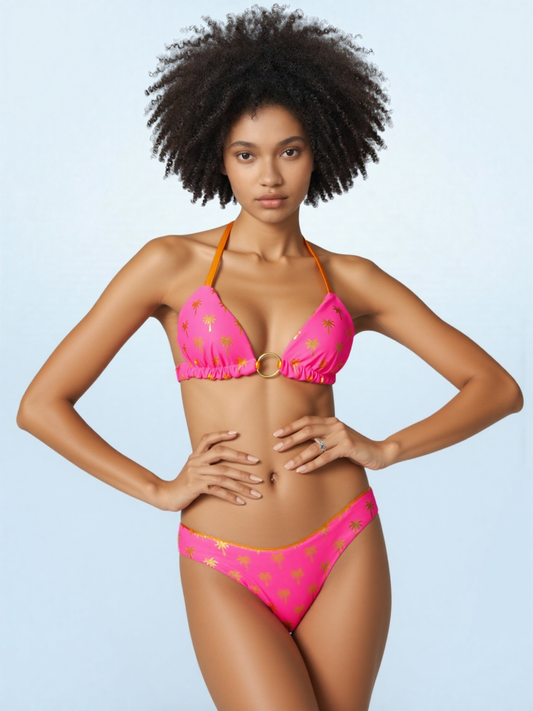 Palm Beach Reversible Bikini Triangle Top & Palm Beach Reversible Cheeky Bikini Bottoms