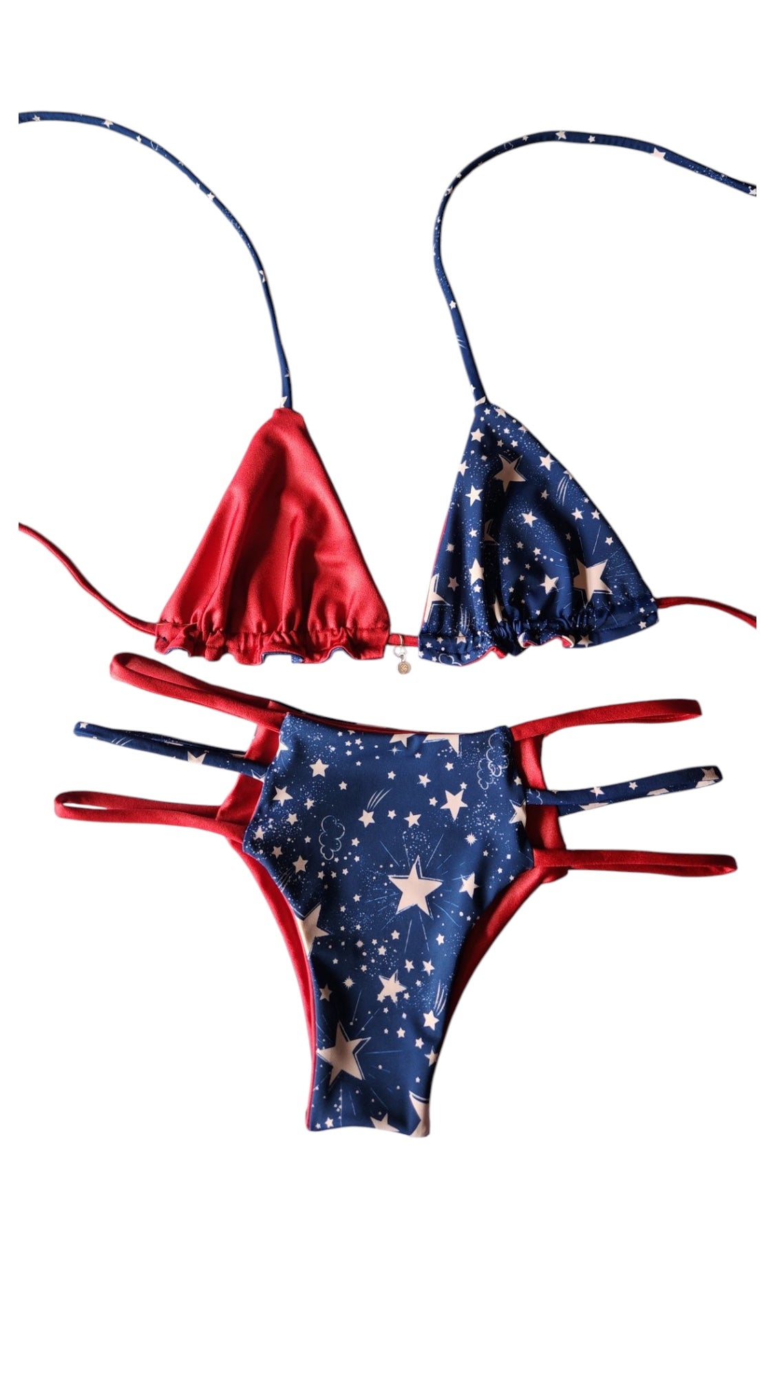 Reversible July 4th bikini swimwear set