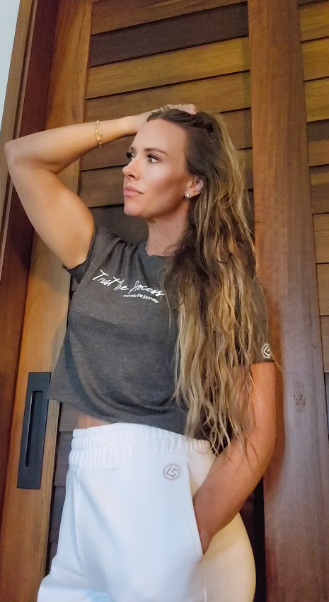 Trust The Process Crop T-Shirt – Motivational Graphic Tee - Get Fit Addicted