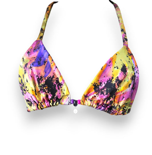 Multi Color Foil Bikini Triangle Top