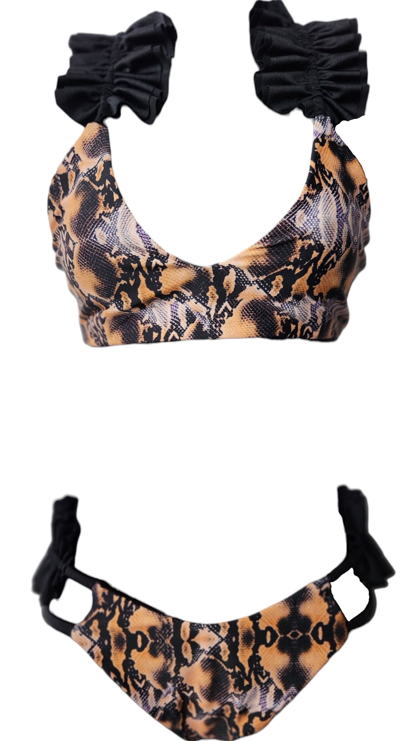 Ruffles & Reptiles Elise Top & Low Rise Key West Cheeky Bottoms Bikini Set - Get Fit Addicted