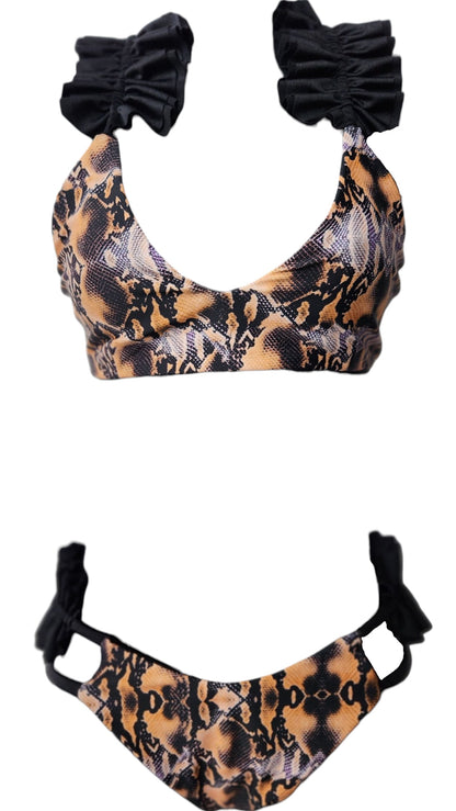 Ruffles & Reptiles Elise Top & Low Rise Key West Cheeky Bottoms Bikini Set - Get Fit Addicted