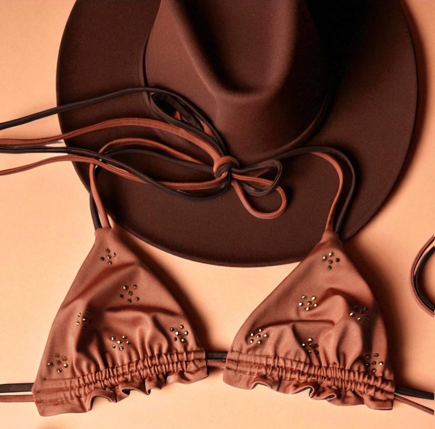 Rhinestone Cowgirl Reversible Triangle Bikini & Reversible High-Waisted Scrunch Bottoms - Get Fit Addicted Swim