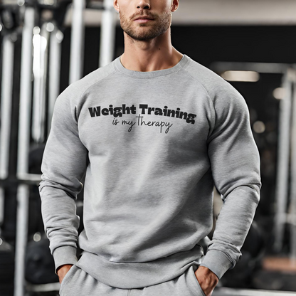 Weight Training is my Therapy Crewneck Sweatshirt
