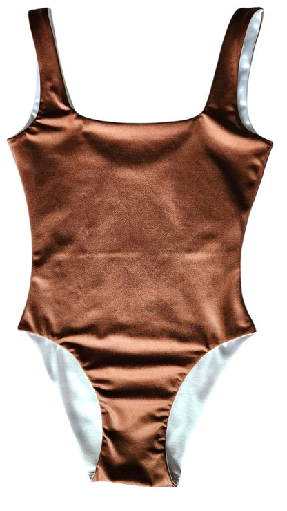 Tanned & Tipsy Reversible One-Piece – Full Coverage Swimsuit - Get Fit Addicted